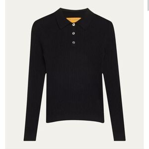 Guest In Residence Shrunken Long-Sleeve Cashmere Navy Women's Turtleneck Sweater